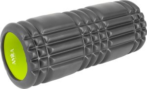 Amila Κύλινδρος Ισορροπίας Foam Roller Plexus Φ14x33cm Μαύρο/Λάιμ