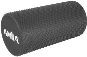 Amila Κύλινδρος Ισορροπίας Foam Roller Pro 15x30cm Μαύρο